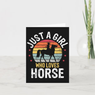 Cartão Só Uma Menina Que Ama Raiva Horseck Race Cavaleiro