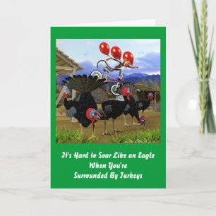 Cartão Soar como um Aniversário da Águia