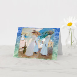 Cartão Sob a Awning, Joaquín Sorolla