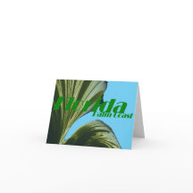 Sob A Placa De Nota Da Árvore Palm