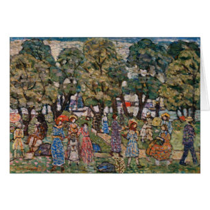 Cartão Sob as Árvores de Maurice Prendergast, Belas Artes