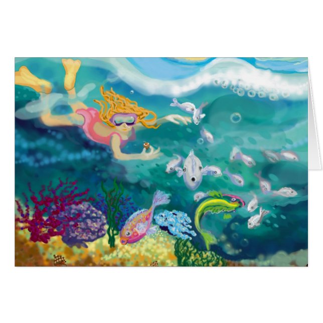 Cartão Sob as ondas (Frente Horizontal)