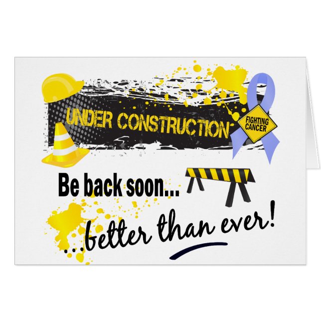 Cartão Sob o cancro da próstata da construção (Frente Horizontal)