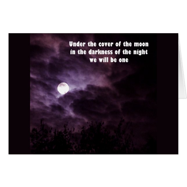 Cartão Sob o Cobrir da Lua (Frente Horizontal)