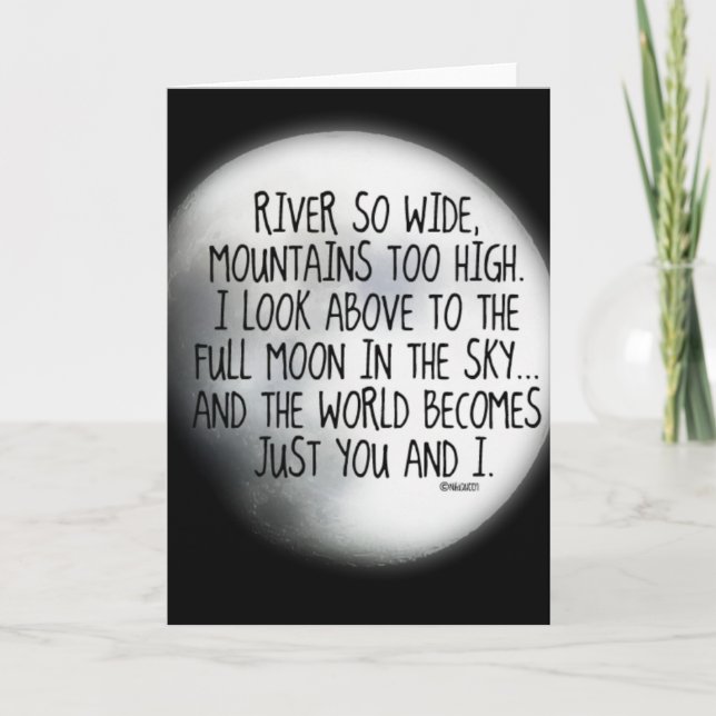 Cartão Sob O Mesmo Poema Da Lua (Frente)