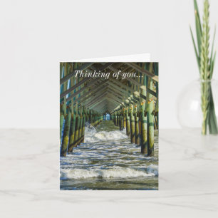 Cartão Sob O Pensamento De Folly Beach Pier De Você