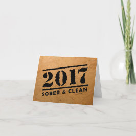 Cartão Sober & Clean 2017 (presentes de recuperação/sem v