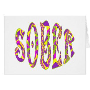 Cartão SÓBER Retro 60's Art Psicedélico