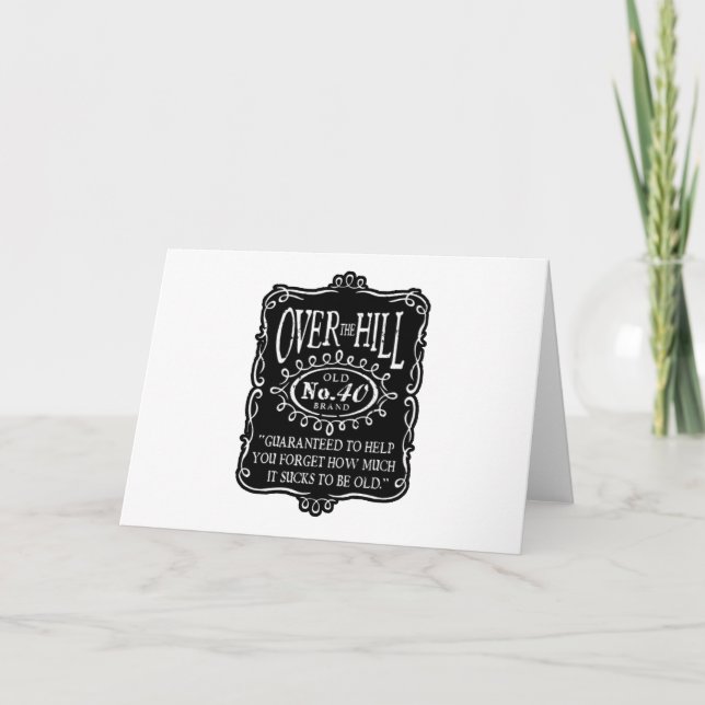 Cartão Sobre o aniversário de 40 anos do monte (Frente)