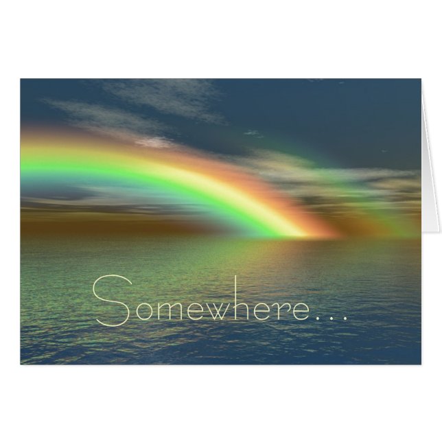 Cartão Sobre o arco-íris (Frente Horizontal)