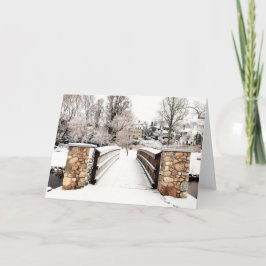 Cartão Sobre o inverno da ponte