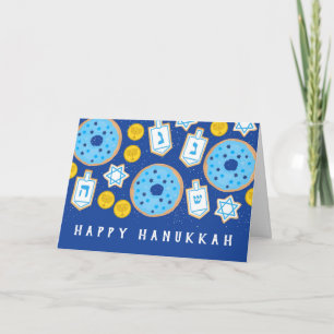 Cartão Sobremesas de Hanukkah Chanukah Donuts Cookies