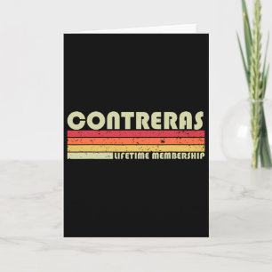 Cartão Sobrenome Contreras Divertido Retrô Vintage Aniver