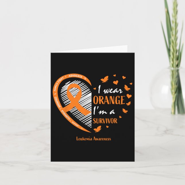 Cartão Sobrevivência de Leucemia Presente Mulheres Homens (Frente)