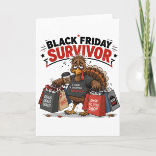 Cartão Sobrevivente da Black Friday Peru Shopping Humor D