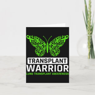 Cartão Sobrevivente de Transplante de Pulmão Guerreiro Pu