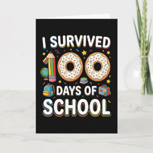 Cartão Sobrevivi 100 Dias de Aula Camisa de Professor de