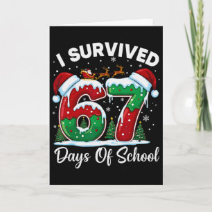 Cartão Sobrevivi 67 Dias De Contagem Regressiva De Natal 