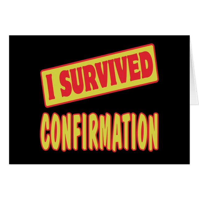 CARTÃO SOBREVIVI À CONFIRMAÇÃO (Frente Horizontal)