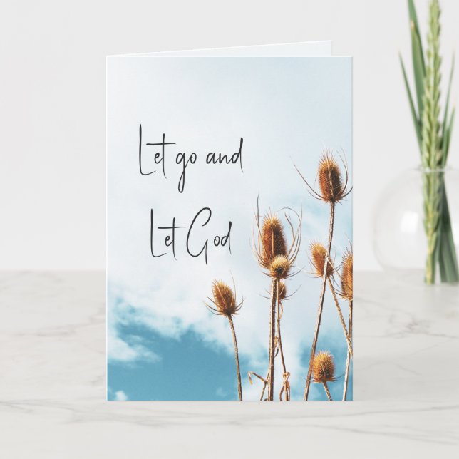 Cartão Sobriedade Aniversário Deixe Deus (Frente)