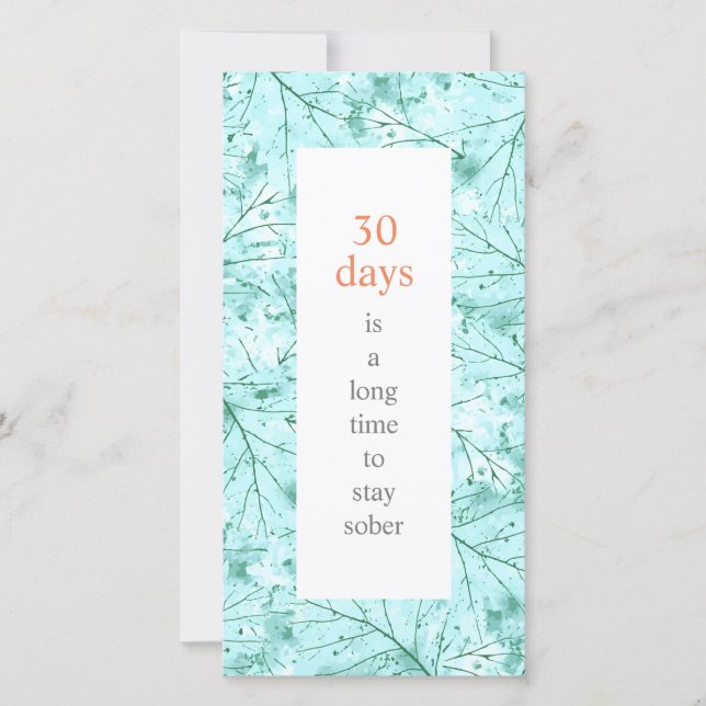 Cartão Sobriedade Aniversário por muito tempo (Frente)