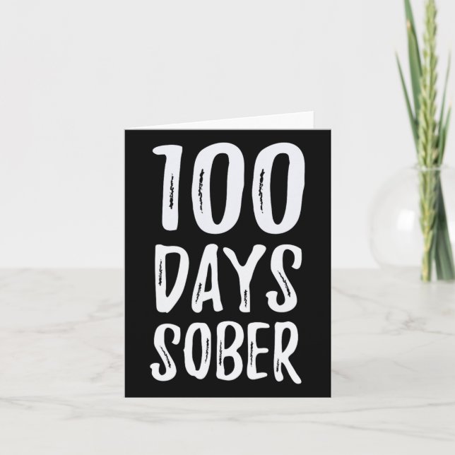 Cartão Sobriedade de Parabéns Sober 100 Dias (Frente)