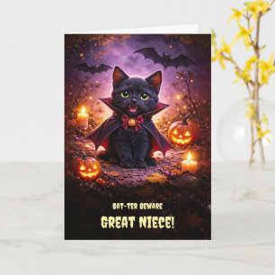 Cartão Sobrinha-neta ou Bisneta Feliz Halloween Vampiro