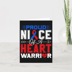 Cartão Sobrinha Orgulhosa de um Guerreiro do Coração Mês 