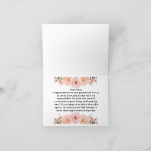 Cartão sobrinha parabéns na sua graduação