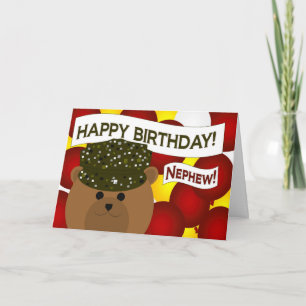 Cartão Sobrinho - Feliz Aniversário Soldado do Exército