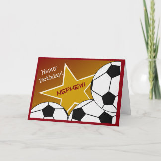 Cartão Sobrinho - Feliz Futebol de Aniversário Amando Sob