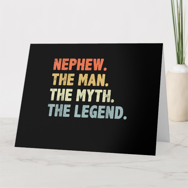 Cartão Sobrinho O Homem A Lenda Dia dos Pais (Frente)