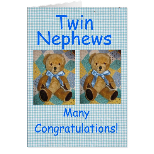 Cartão Sobrinhos gêmeos (Frente)