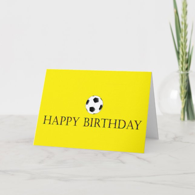 Cartão Soccer Birthday Card (Frente)
