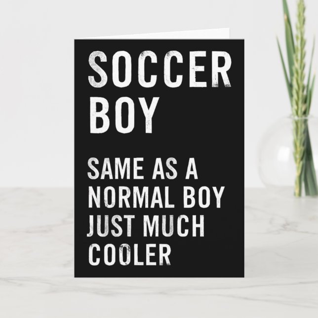 Cartão Soccer Boy Definition Funny  (Frente)