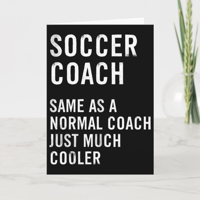 Cartão Soccer Coach Definition Funny  (Frente)