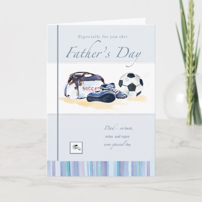 Cartão Soccer Father's Day Card (Frente)