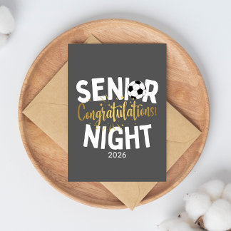 Cartão Soccer Senior Night Congratulations Card