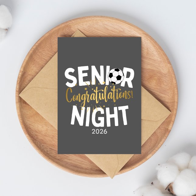 Cartão Soccer Senior Night Congratulations Card (Criador carregado)