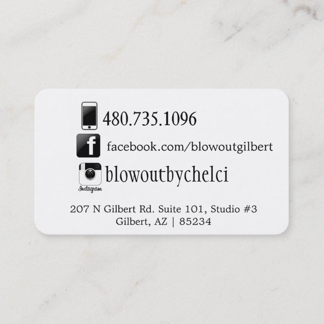 cartão social do cabeleireiro dos meios (Verso)