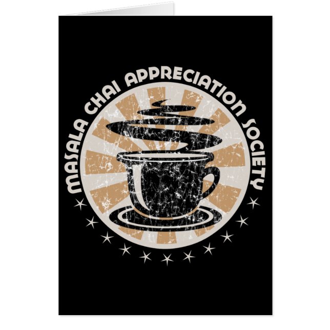 Cartão Sociedade da apreciação de Masala Chai (Frente)