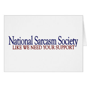 Cartão Sociedade nacional do sarcasmo