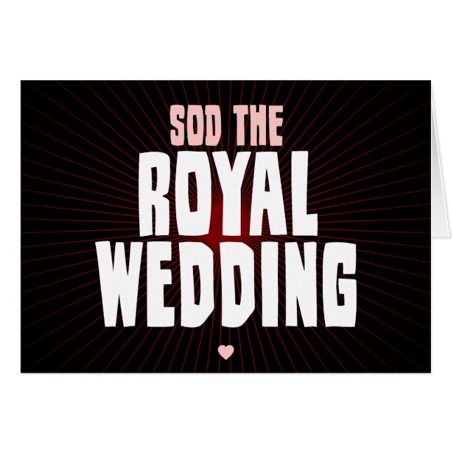 Cartão Sod o casamento real (Frente Horizontal)