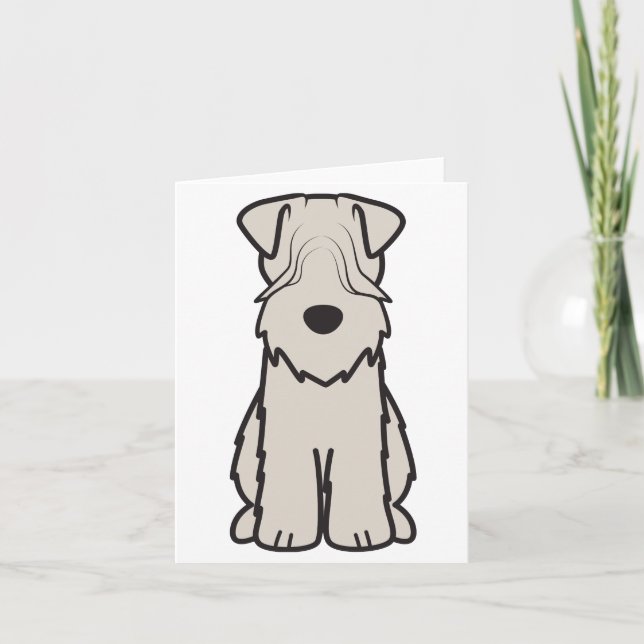 Cartão Soft Coated Wheaten Terrier Dog Cartoon (Frente)