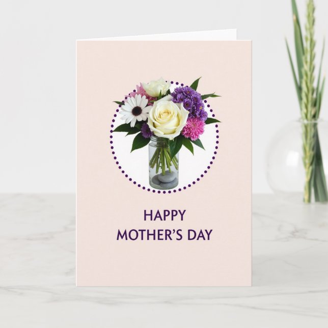 Cartão Soft Peach Floral Card (Frente)