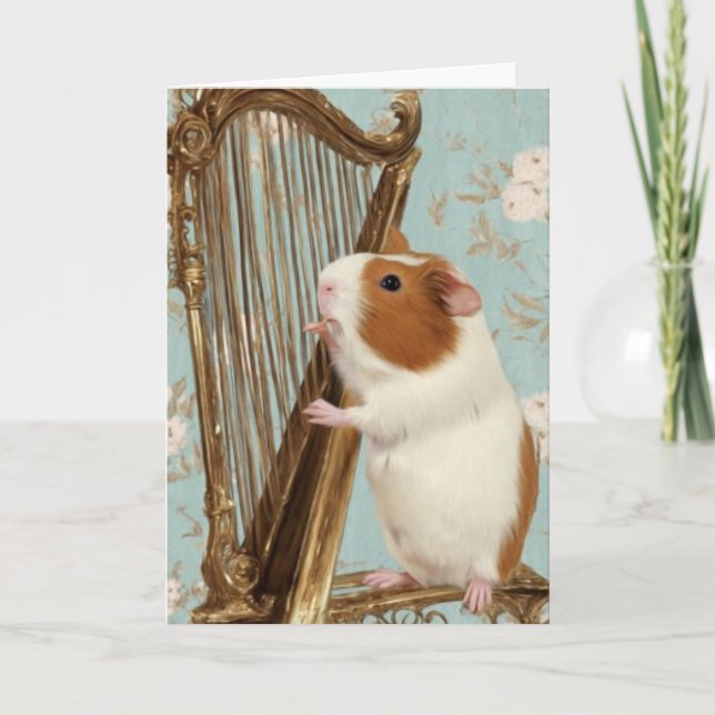 Cartão Soft Serenade – Guinea Pig Greeting Card (Frente)