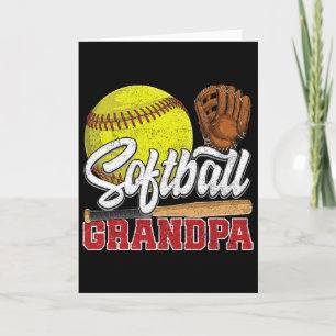 Cartão Softball Avô Jogador de Softbol Dia de Jogo Dia do