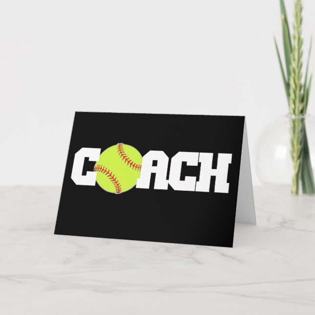 Cartão Softball Coach (Frente)