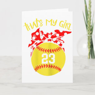 Cartão Softball Coque Desgrenhado Essa é Minha Garota #23