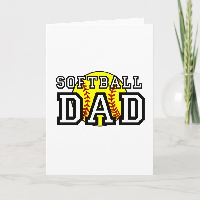 Cartão Softball Dad (Frente)